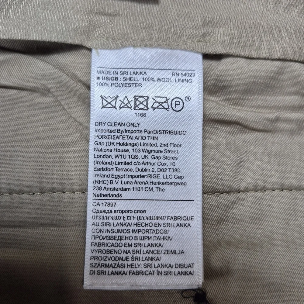 Banana Republic Pants Mens 35x30 Gray Vitale Barberis Canonico Flannel 120s Wool